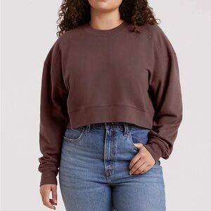 Nuuds Brown Cropped Sweatshirt